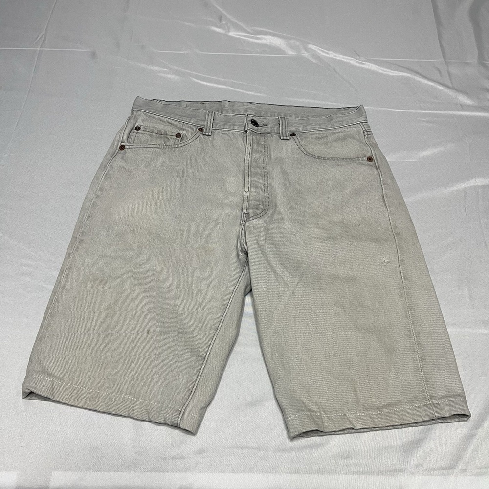 Levis Shorts Mens 32 Gray Denim Jorts 501 XX Jean Cut Off Vintage 90s Button Fly